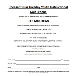 Pheasant Run Tuesday Youth Instructional Golf League